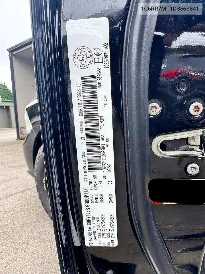 1C6RR7MT1DS569841 2013 Ram 1500 Sport