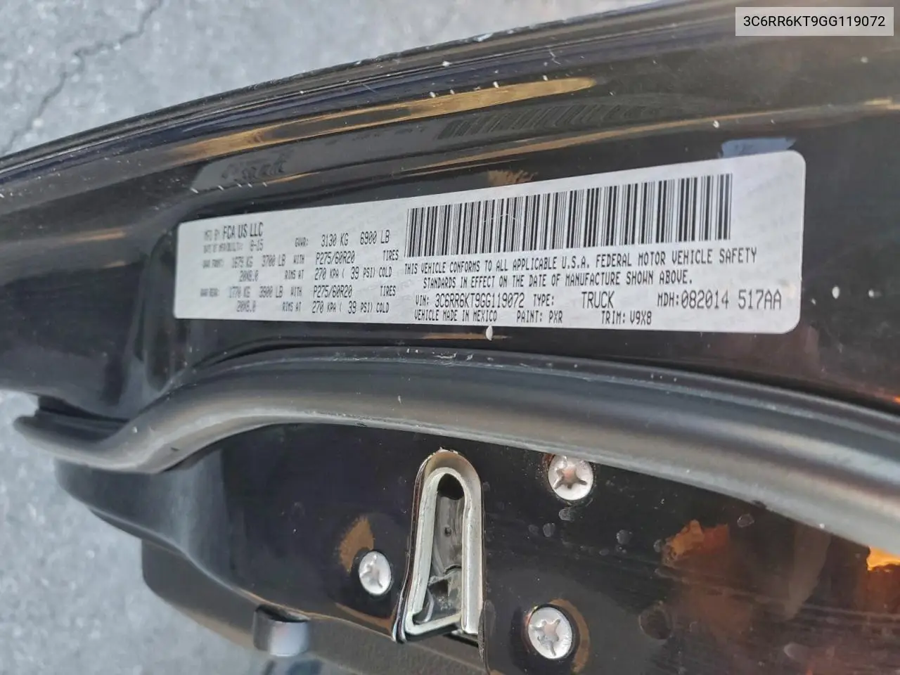 3C6RR6KT9GG119072 2016 Ram 1500 St