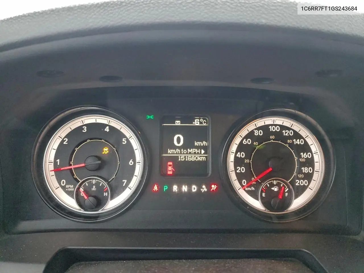 1C6RR7FT1GS243684 2016 Ram 1500 St