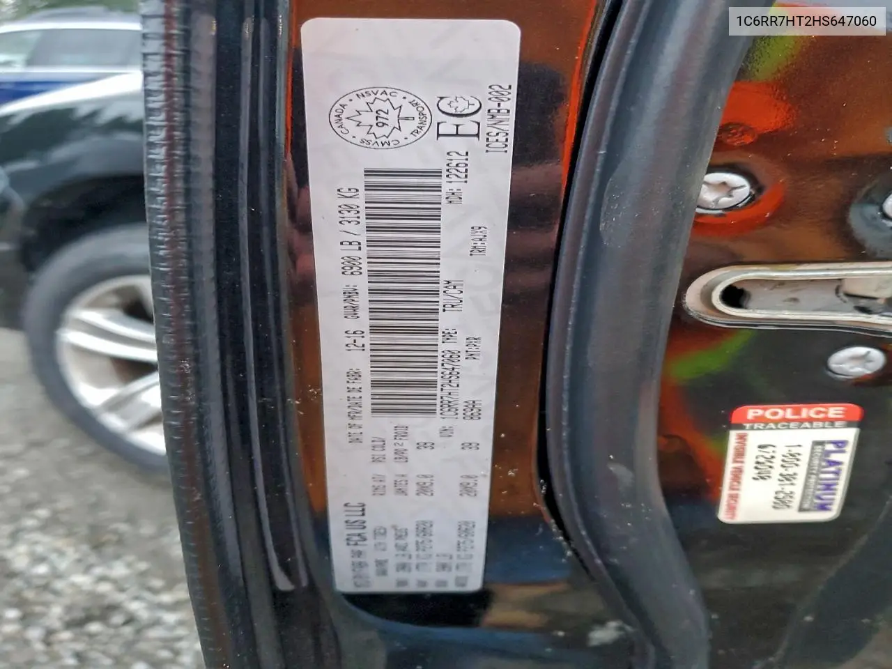 1C6RR7HT2HS647060 2017 Ram 1500 Sport