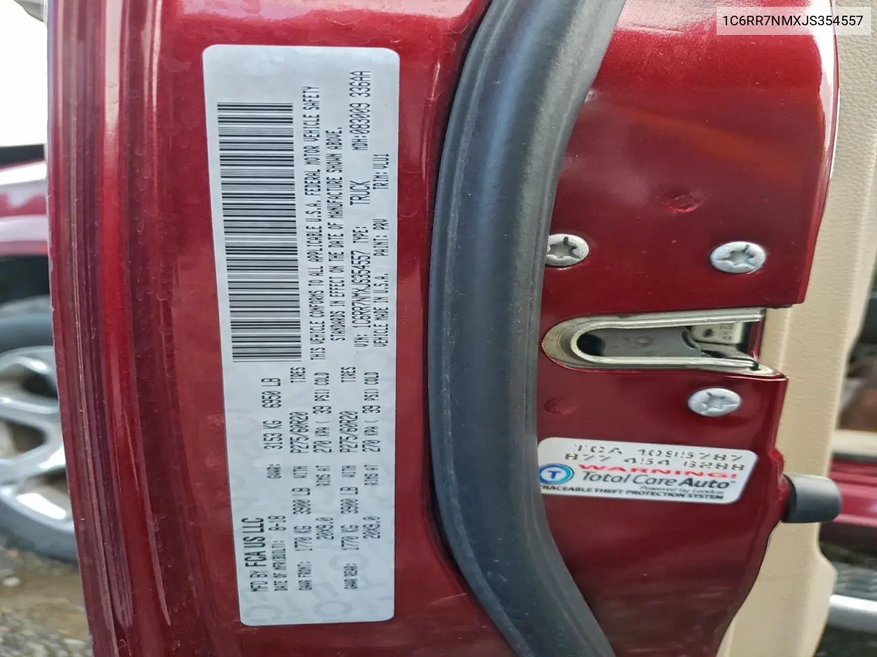 1C6RR7NMXJS354557 2018 Ram 1500 Laramie