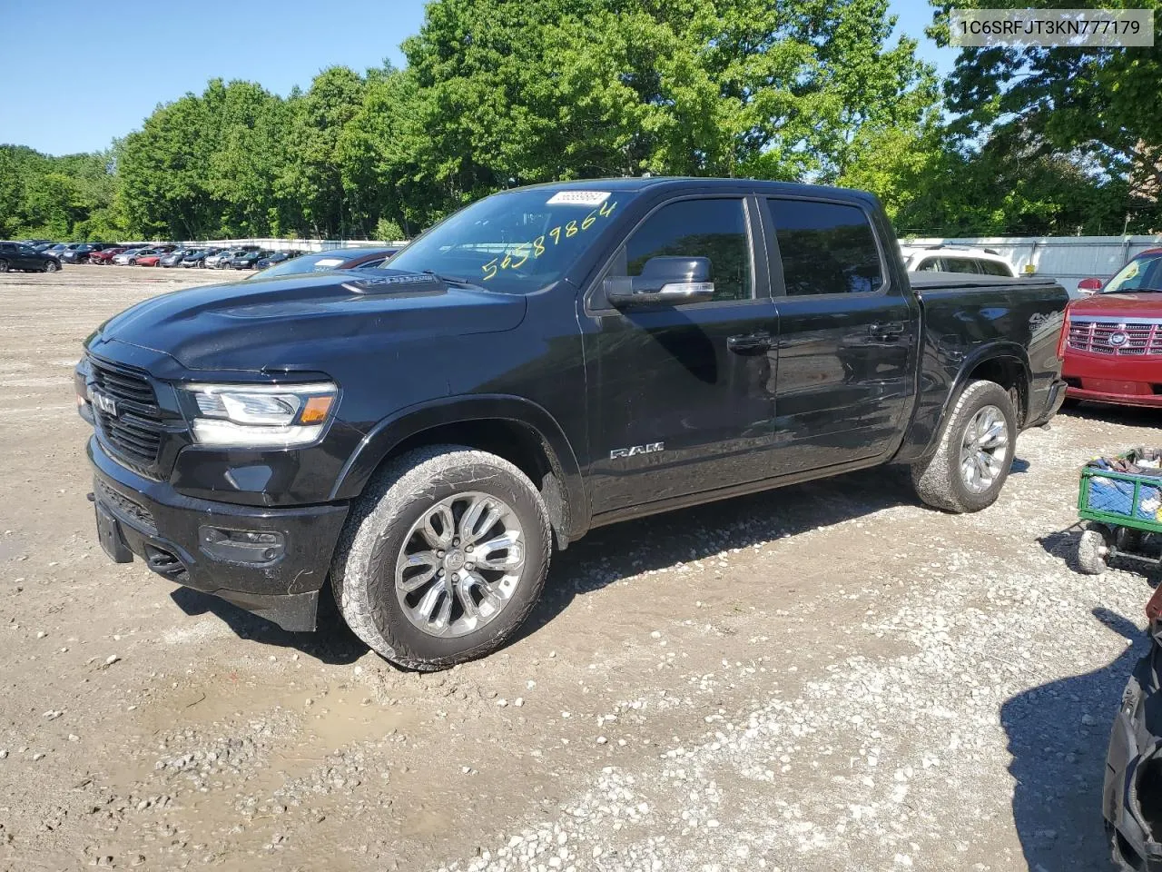 2019 Ram 1500 Laramie VIN: 1C6SRFJT3KN777179 Lot: 56589864