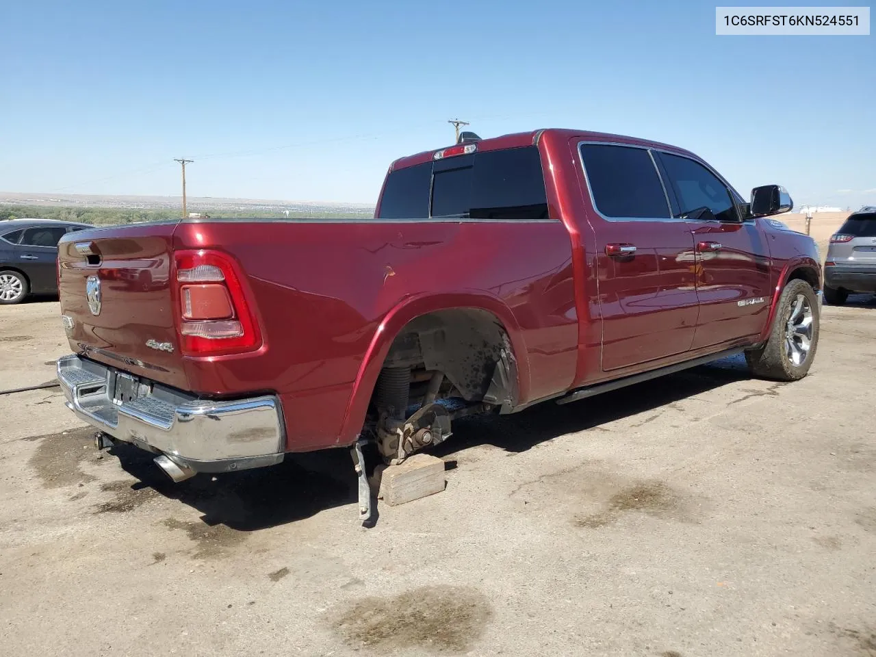 2019 Ram 1500 Longhorn VIN: 1C6SRFST6KN524551 Lot: 71461544