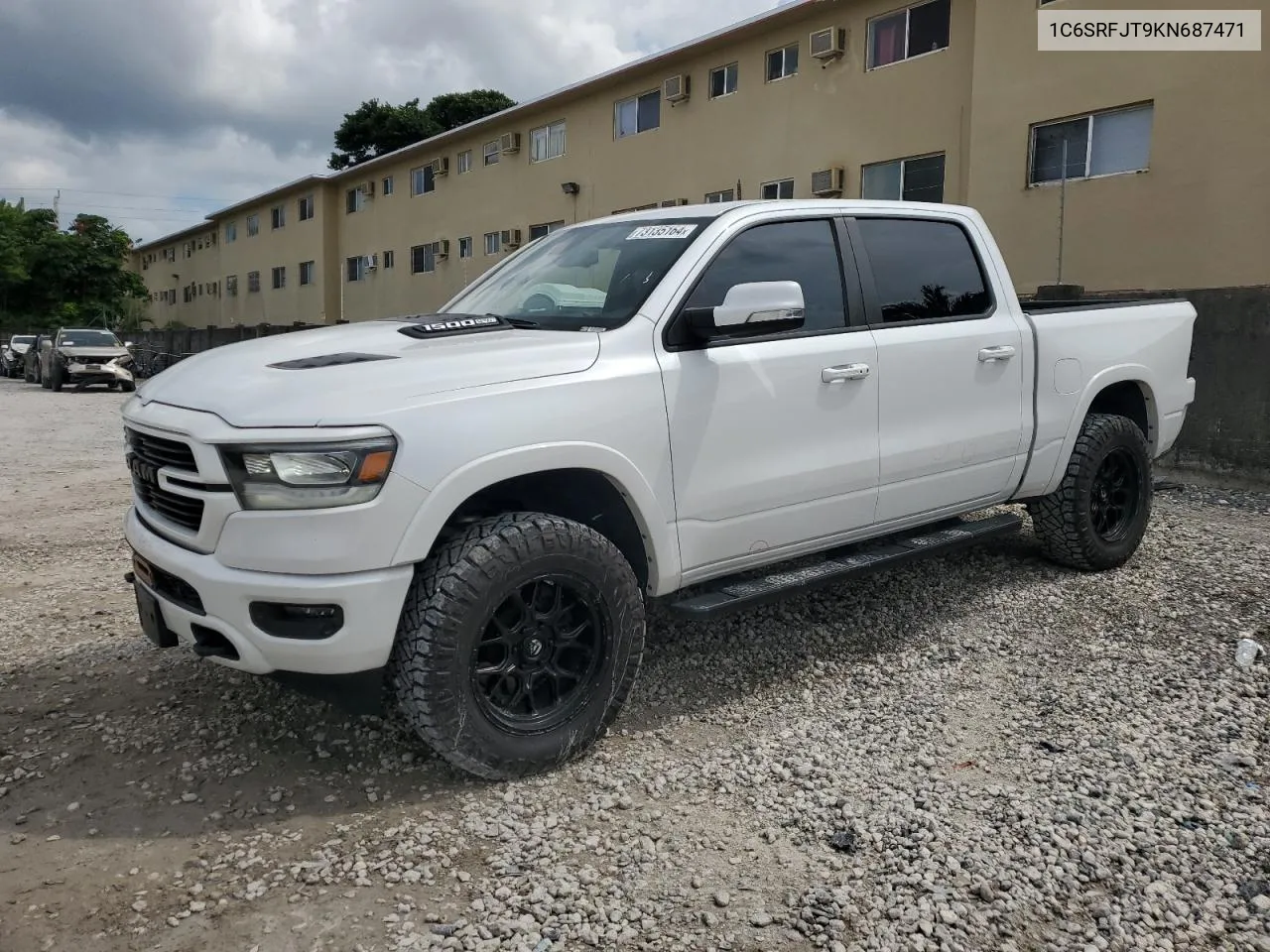 2019 Ram 1500 Laramie VIN: 1C6SRFJT9KN687471 Lot: 73135164