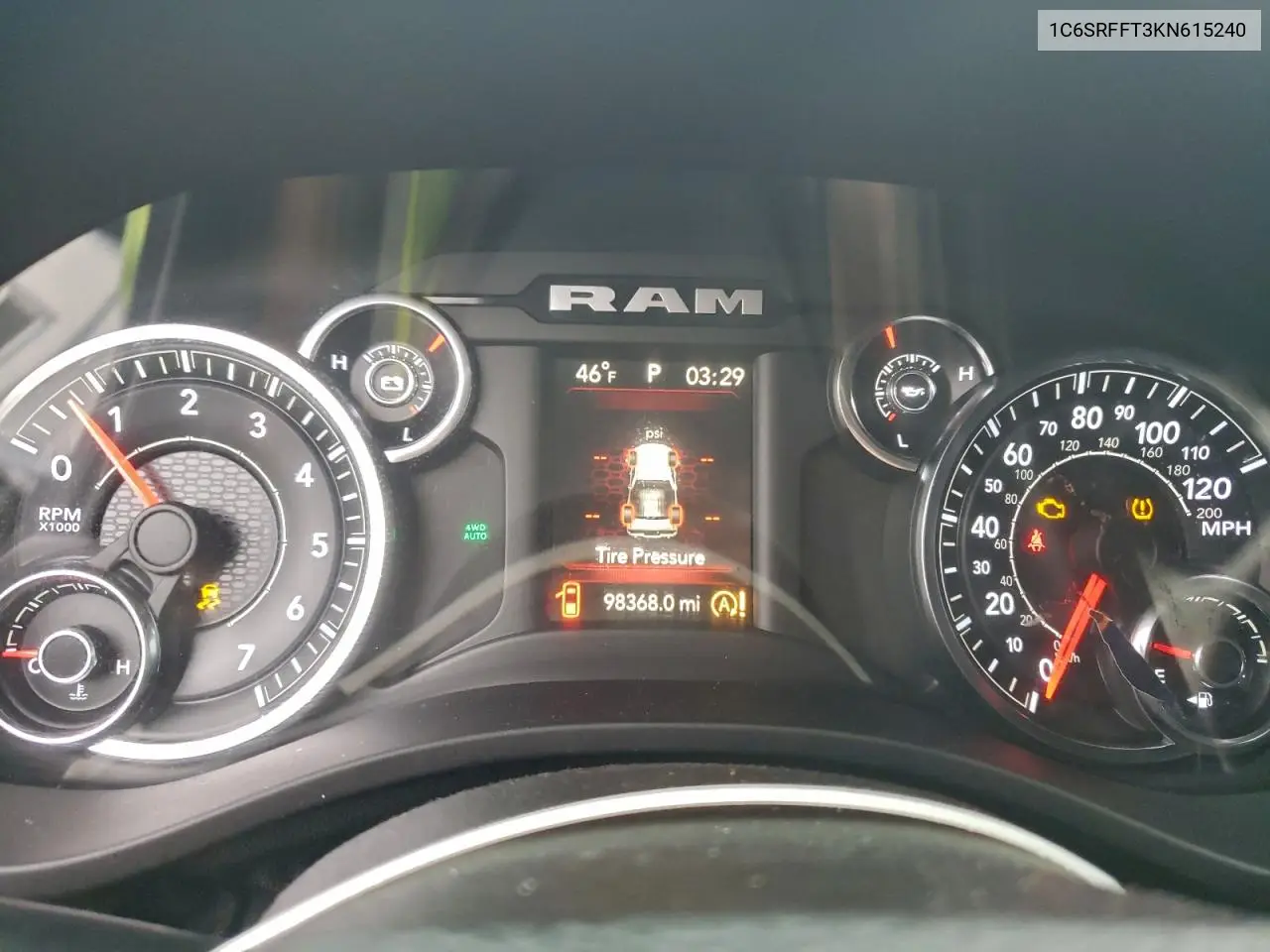 1C6SRFFT3KN615240 2019 Ram 1500 Big Horn/Lone Star