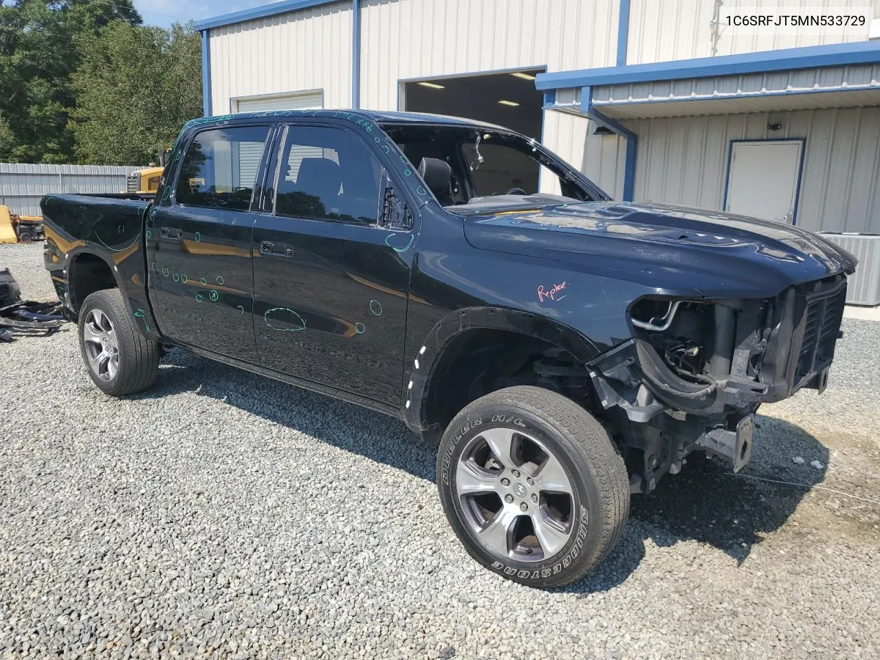 2021 Ram 1500 Laramie VIN: 1C6SRFJT5MN533729 Lot: 58094214