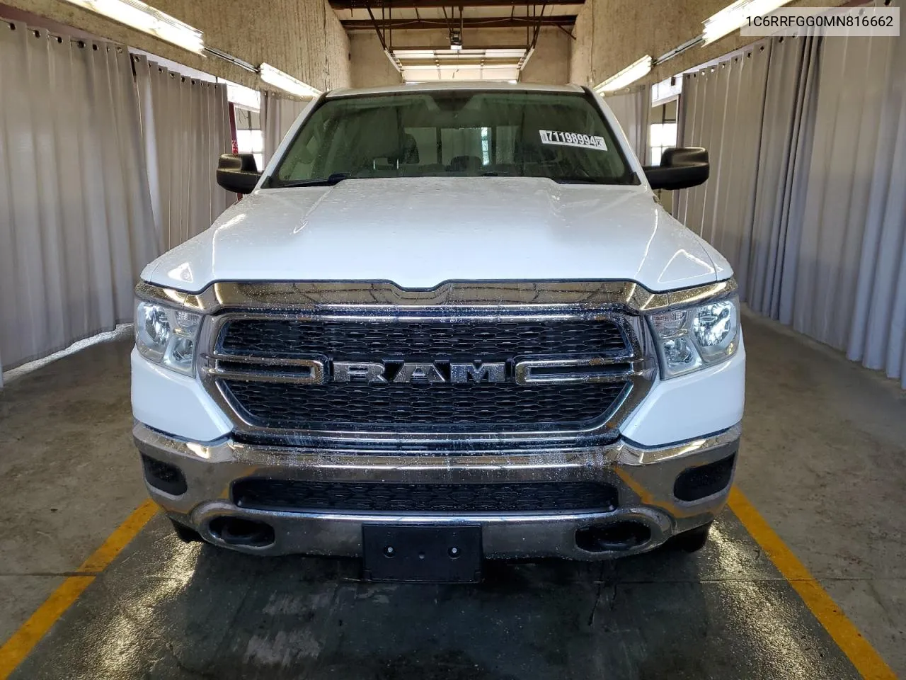 2021 Ram 1500 Tradesman VIN: 1C6RRFGG0MN816662 Lot: 71198994