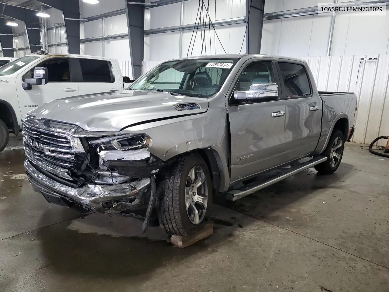 2021 Ram 1500 Laramie VIN: 1C6SRFJT5MN738029 Lot: 72367414