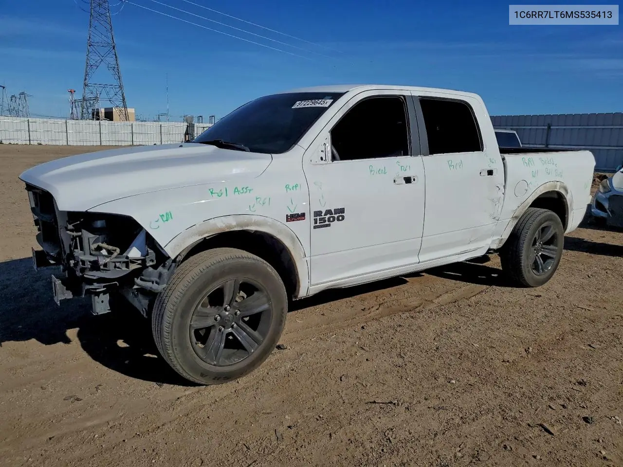 1C6RR7LT6MS535413 2021 Ram 1500 Classic Slt