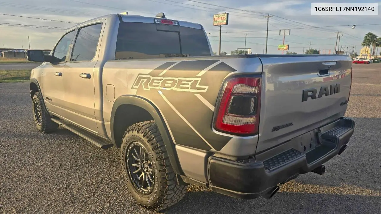 1C6SRFLT7NN192140 2022 Ram 1500 Rebel