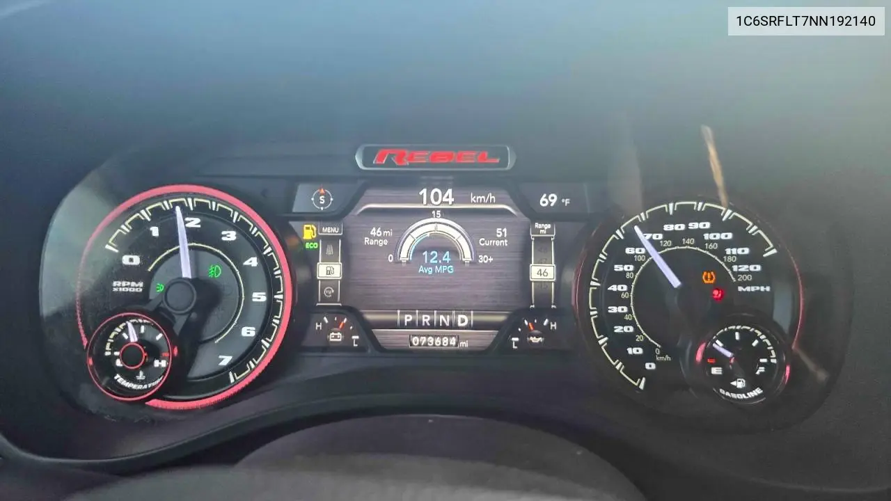 1C6SRFLT7NN192140 2022 Ram 1500 Rebel