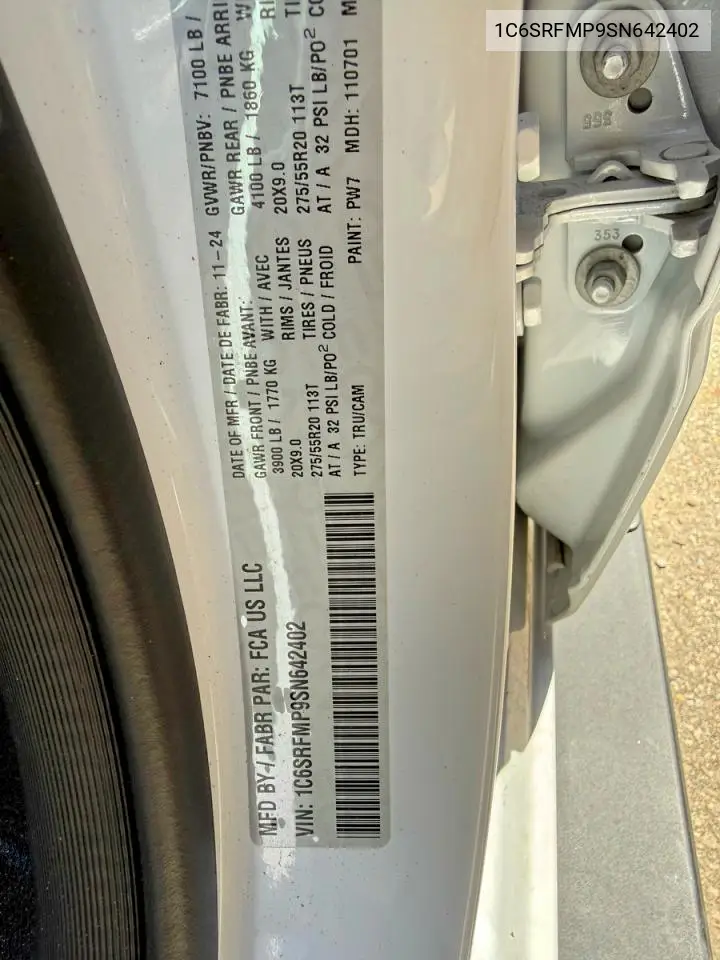 1C6SRFMP9SN642402 2025 Ram 1500 Big Horn