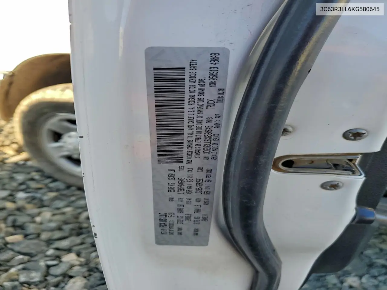 3C63R3LL6KG580645 2019 Ram 3500 Big Horn