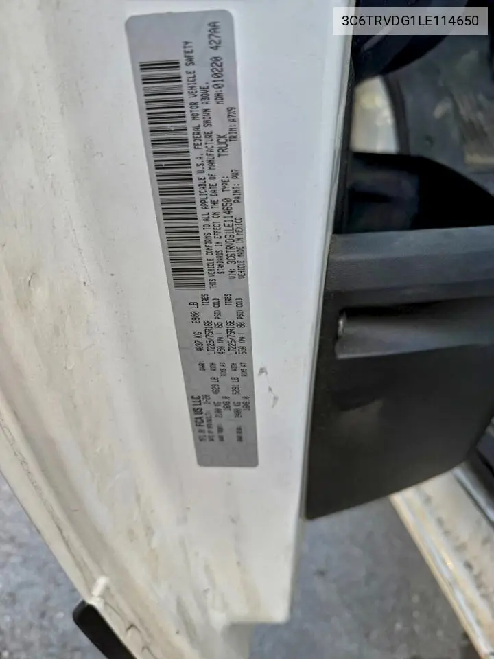 3C6TRVDG1LE114650 2020 Ram Promaster 2500 2500 High