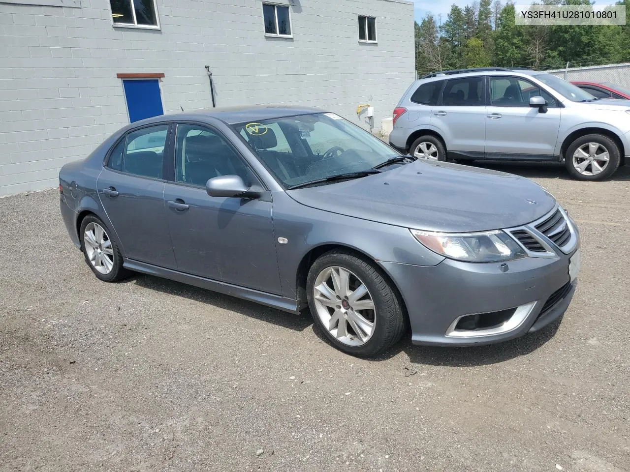 YS3FH41U281010801 2008 Saab 9-3 Aero