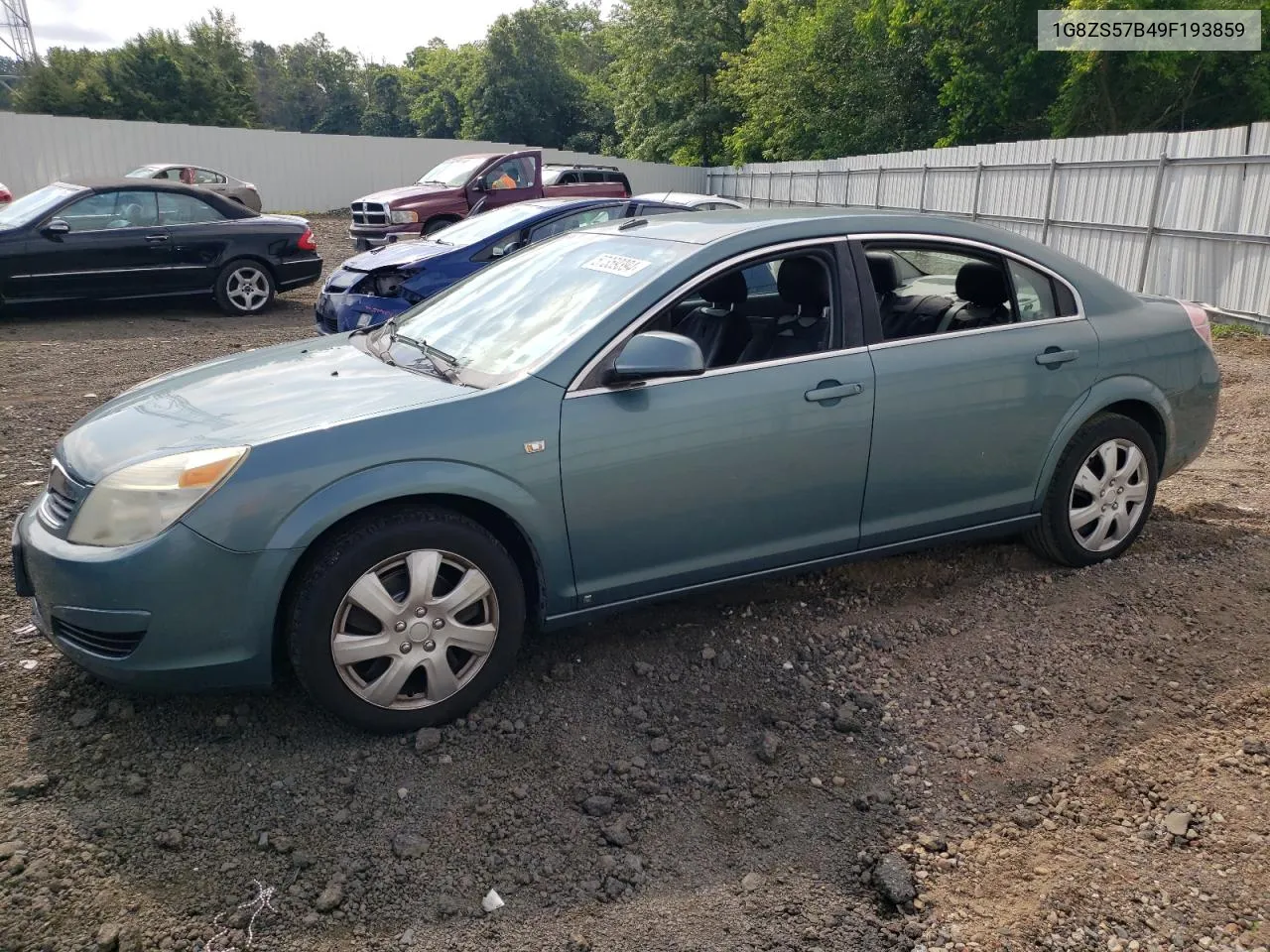 2009 Saturn Aura Xe VIN: 1G8ZS57B49F193859 Lot: 57359394