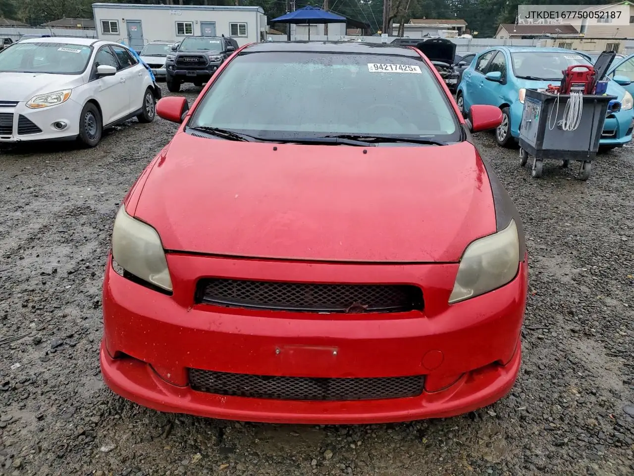 JTKDE167750052187 2005 Toyota Scion Tc
