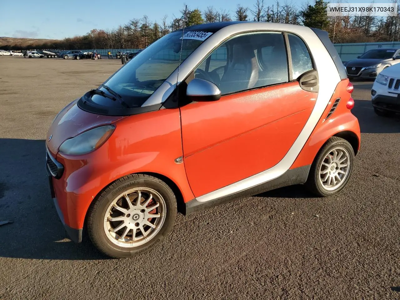 WMEEJ31X98K170343 2008 Smart Fortwo Pure