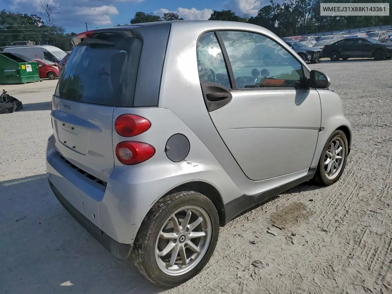 WMEEJ31X88K143361 2008 Smart Fortwo Pure