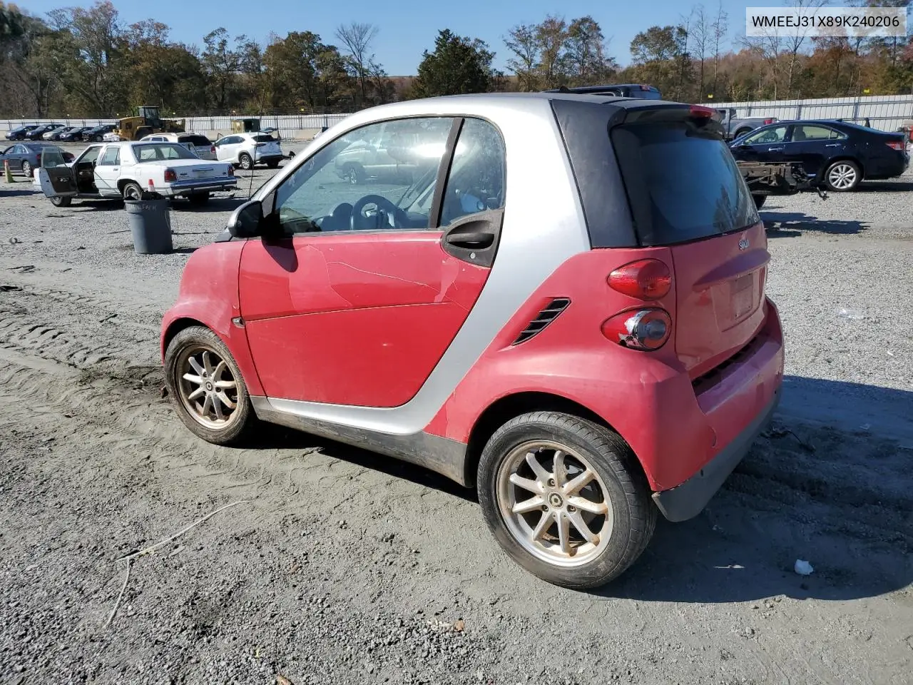 WMEEJ31X89K240206 2009 Smart Fortwo Pure