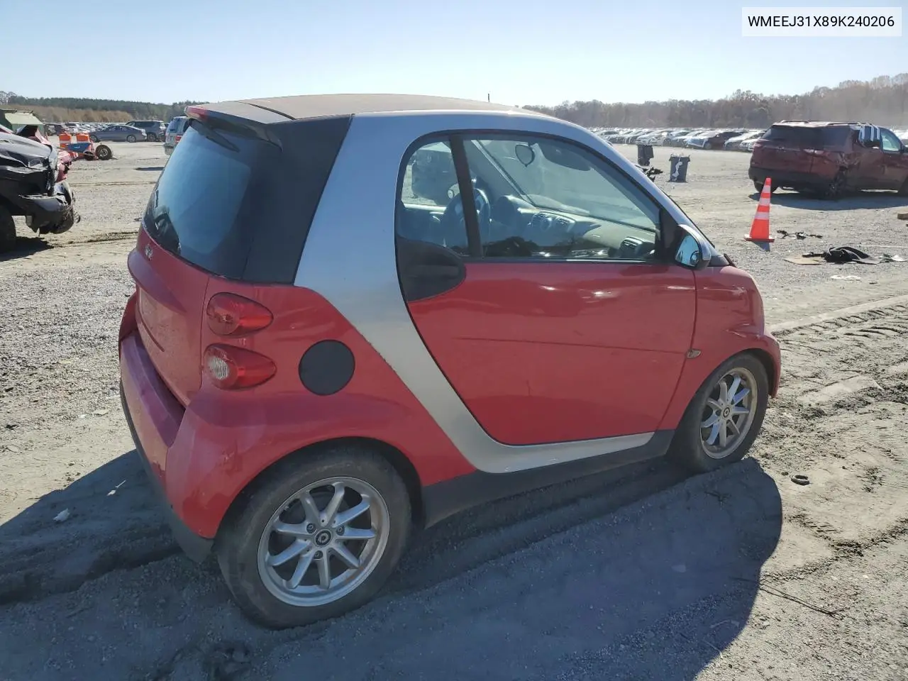 WMEEJ31X89K240206 2009 Smart Fortwo Pure