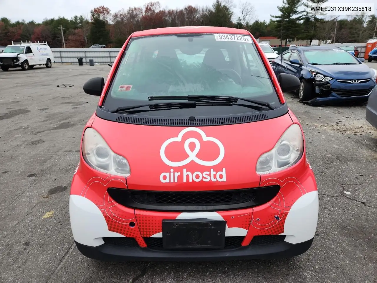 WMEEJ31X39K235818 2009 Smart Fortwo Pure
