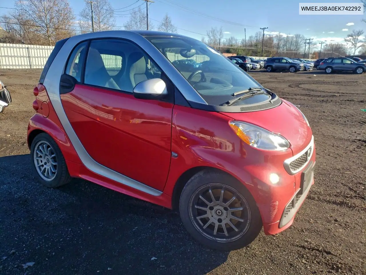 WMEEJ3BA0EK742292 2014 Smart Fortwo Pure