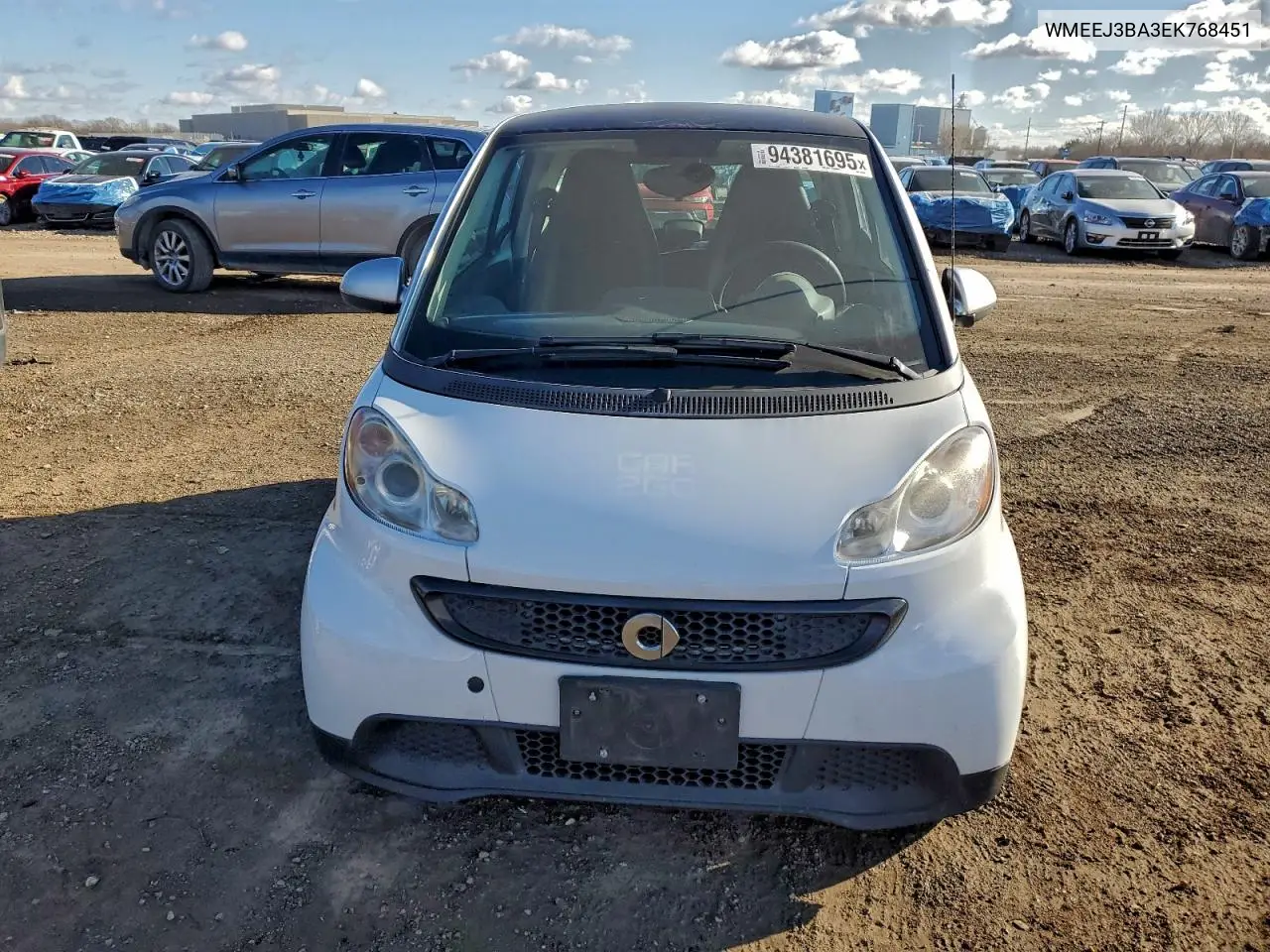 WMEEJ3BA3EK768451 2014 Smart Fortwo Pure