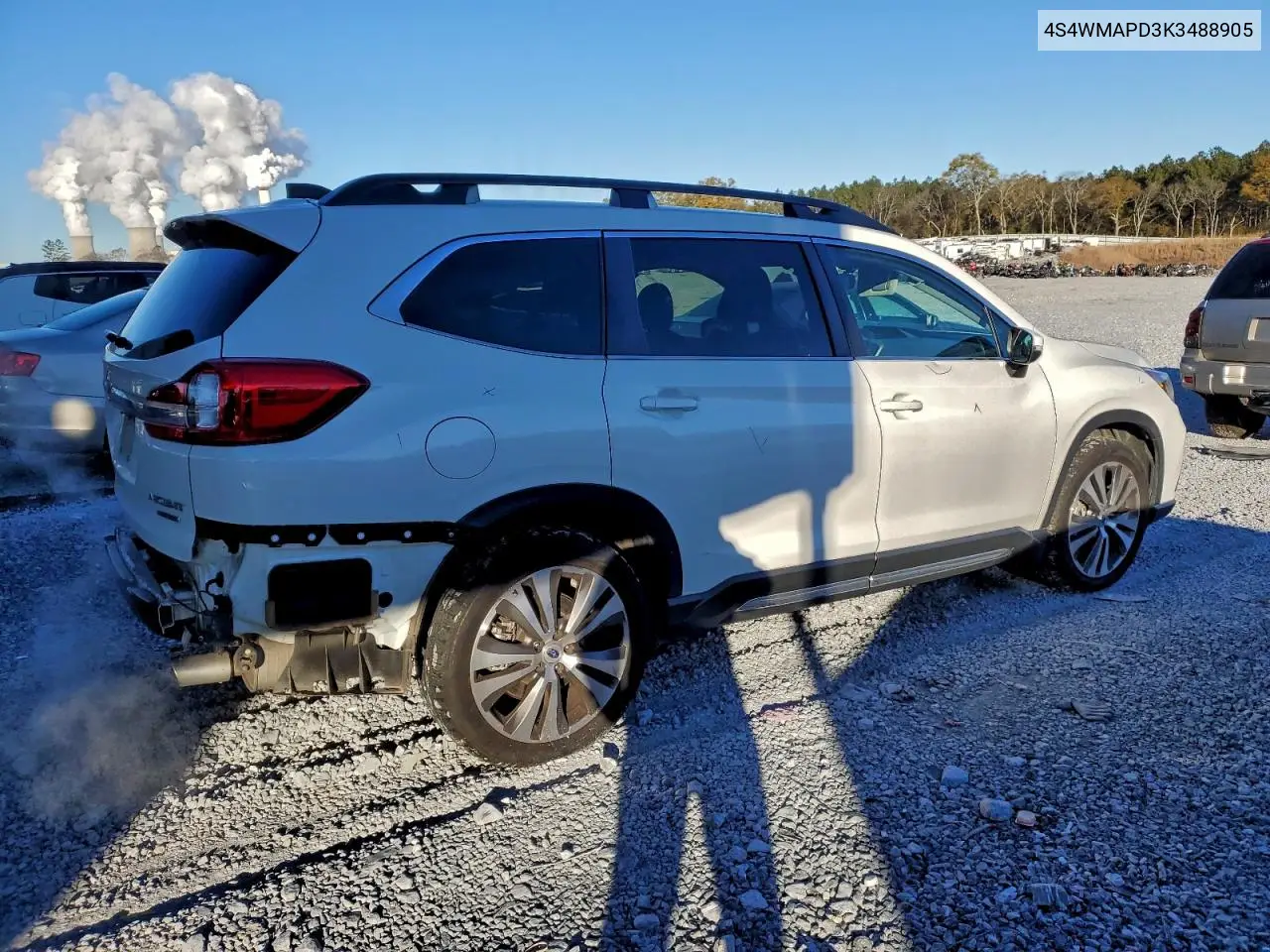 4S4WMAPD3K3488905 2019 Subaru Ascent Limited