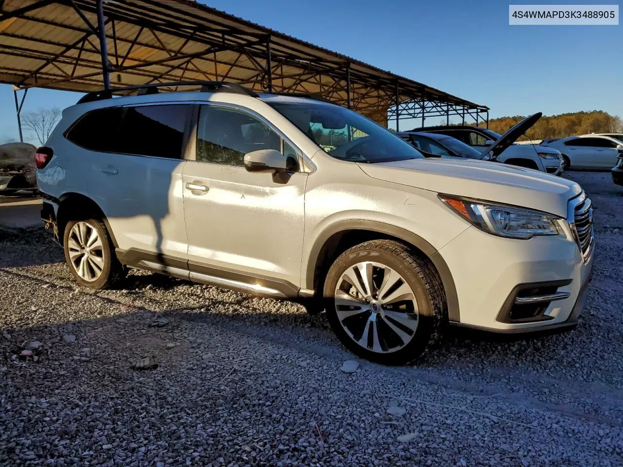 4S4WMAPD3K3488905 2019 Subaru Ascent Limited