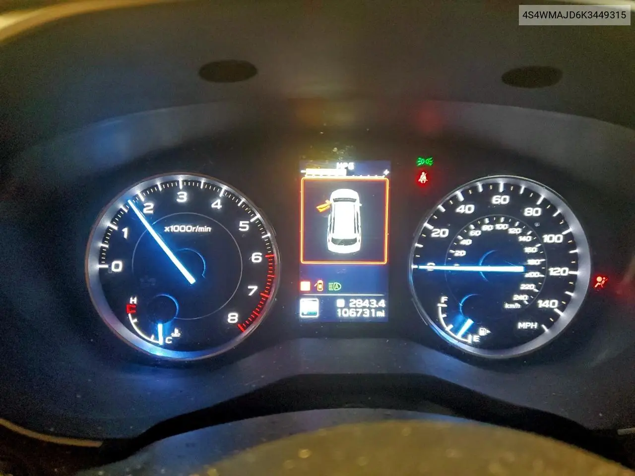 4S4WMAJD6K3449315 2019 Subaru Ascent Limited