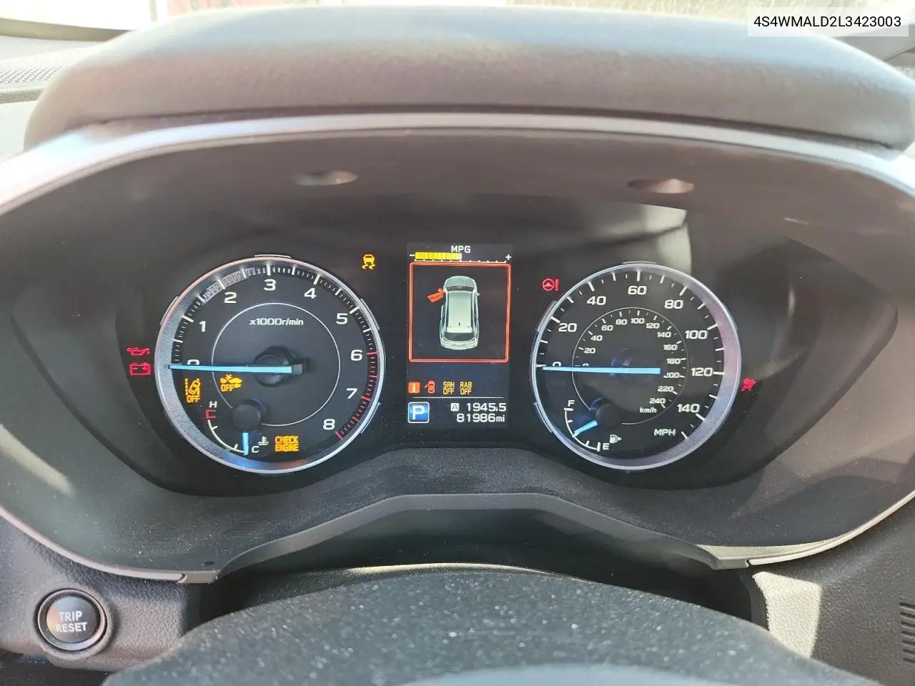 4S4WMALD2L3423003 2020 Subaru Ascent Limited