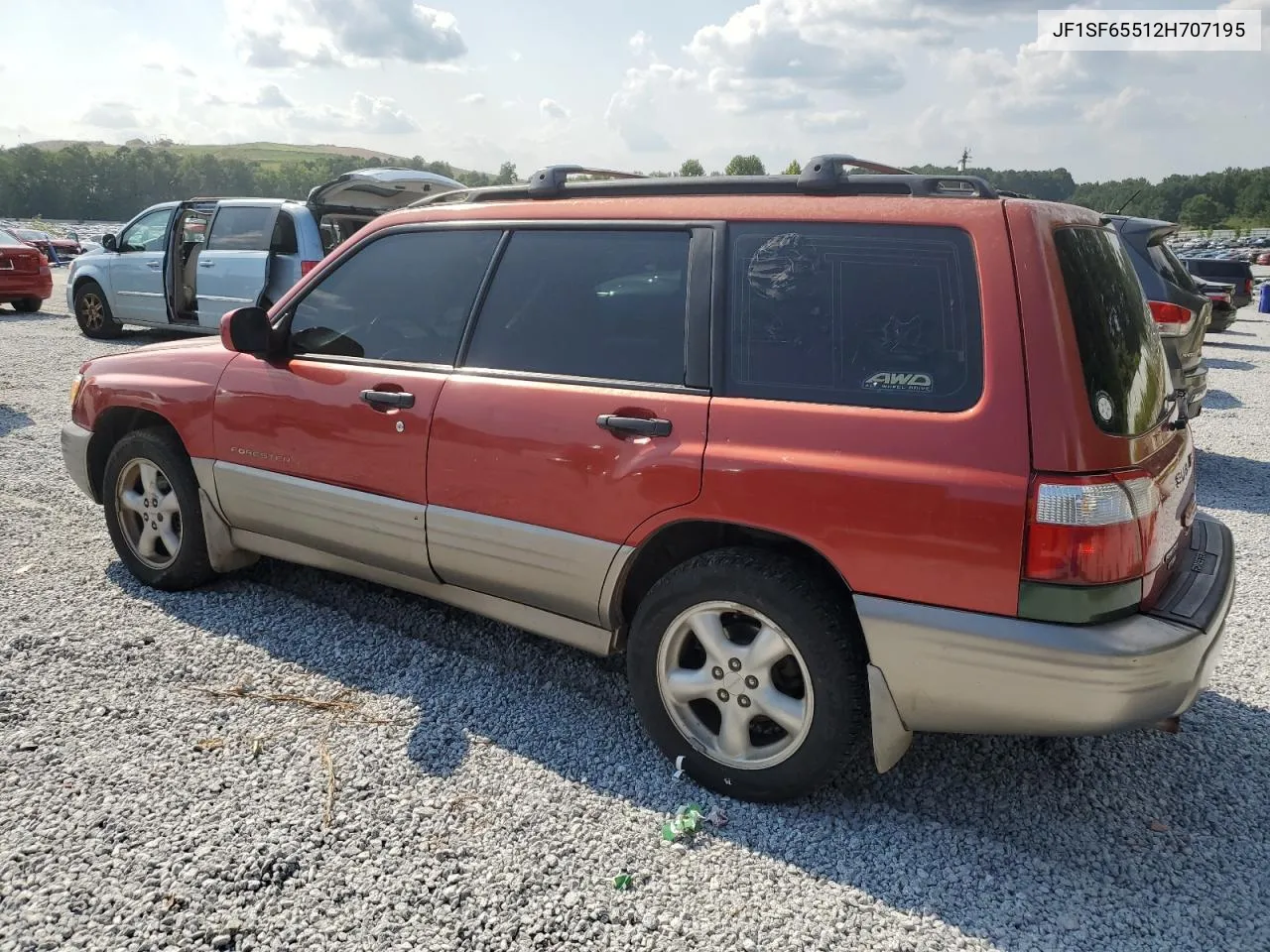 2002 Subaru Forester S VIN: JF1SF65512H707195 Lot: 68569664