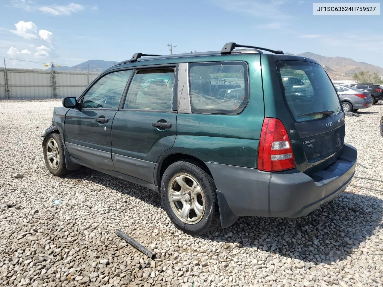 2004 Subaru Forester 2.5X VIN: JF1SG63624H759527 Lot: 63343904