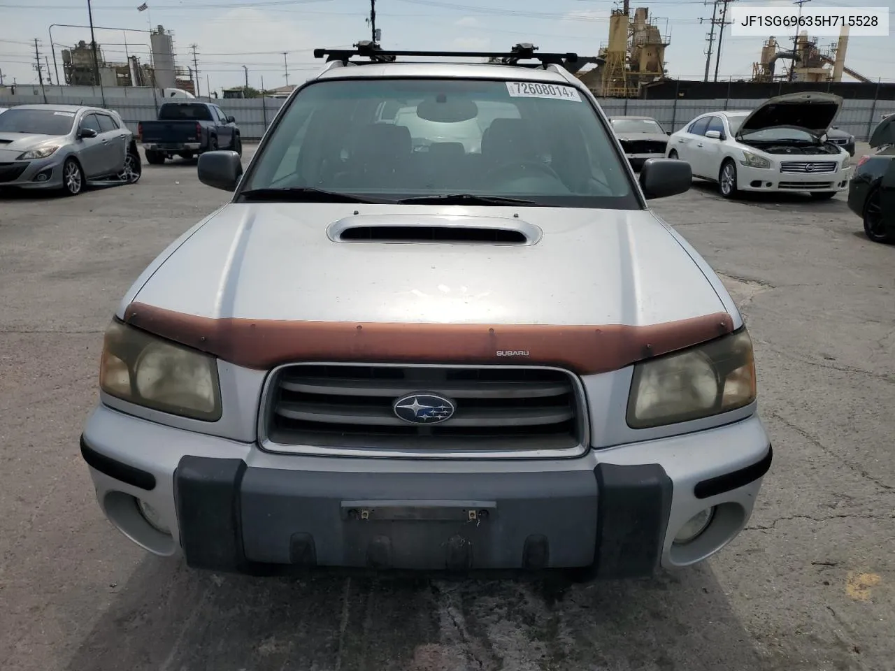 2005 Subaru Forester 2.5Xt VIN: JF1SG69635H715528 Lot: 72608014