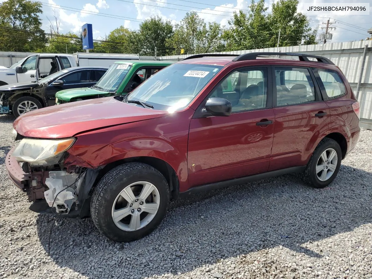 2010 Subaru Forester Xs VIN: JF2SH6BC6AH794096 Lot: 70024414