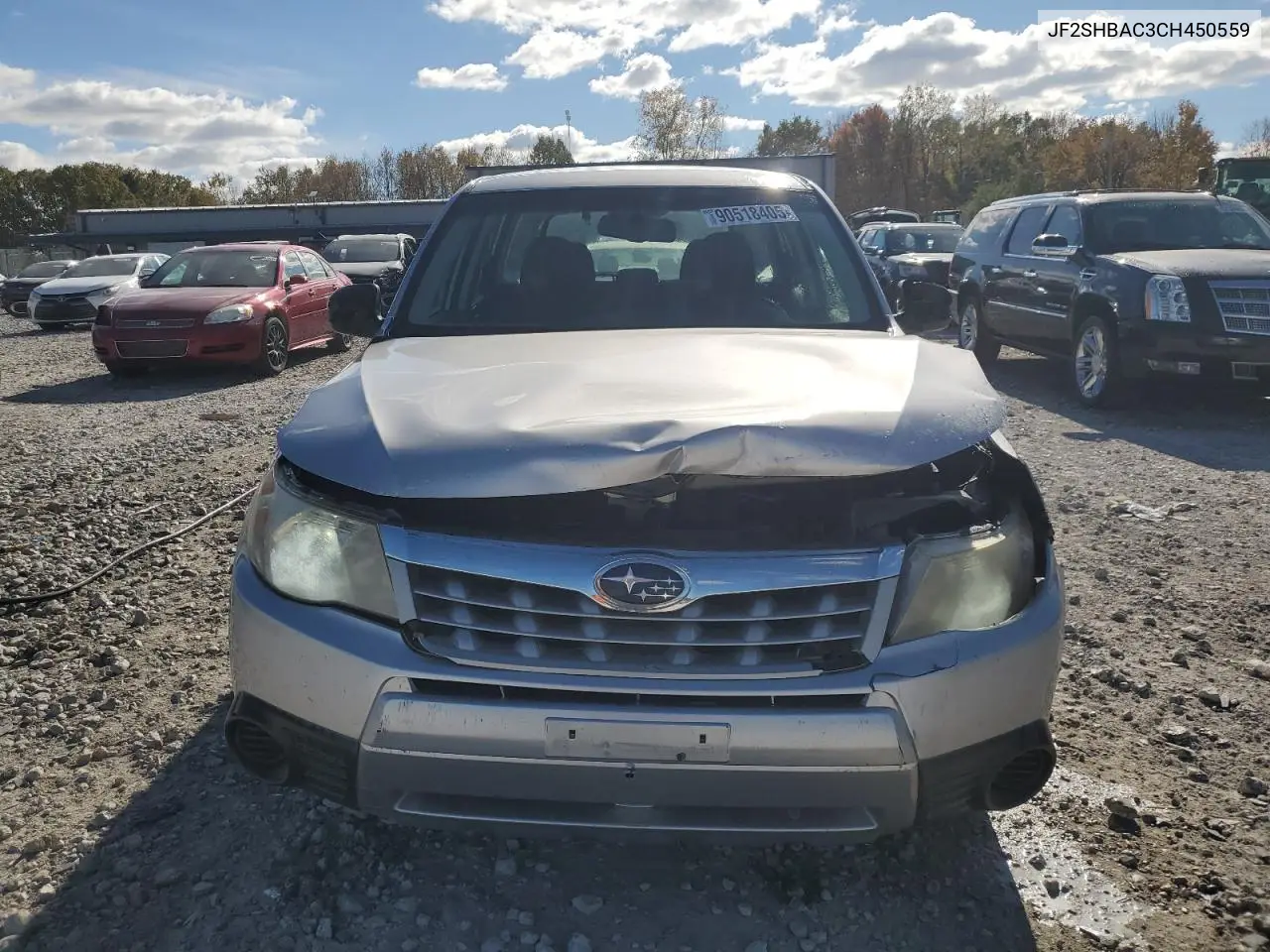 JF2SHBAC3CH450559 2012 Subaru Forester 2.5X