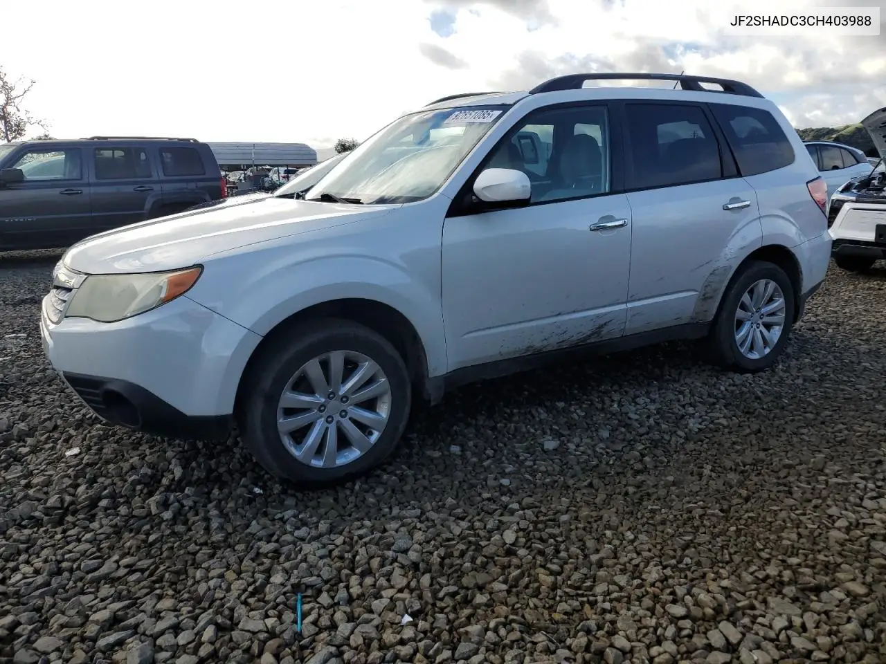 JF2SHADC3CH403988 2012 Subaru Forester 2.5X Premium