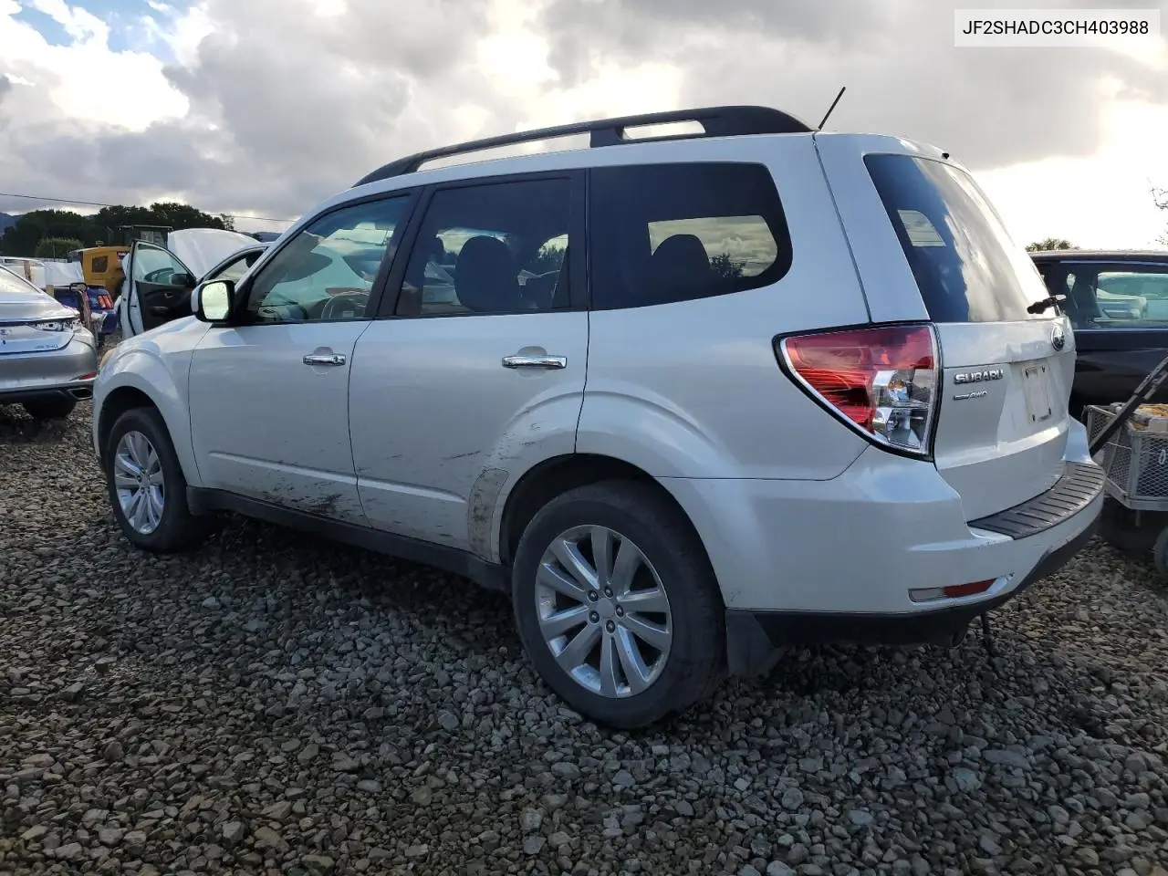 JF2SHADC3CH403988 2012 Subaru Forester 2.5X Premium