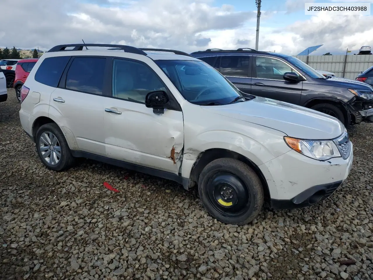 JF2SHADC3CH403988 2012 Subaru Forester 2.5X Premium