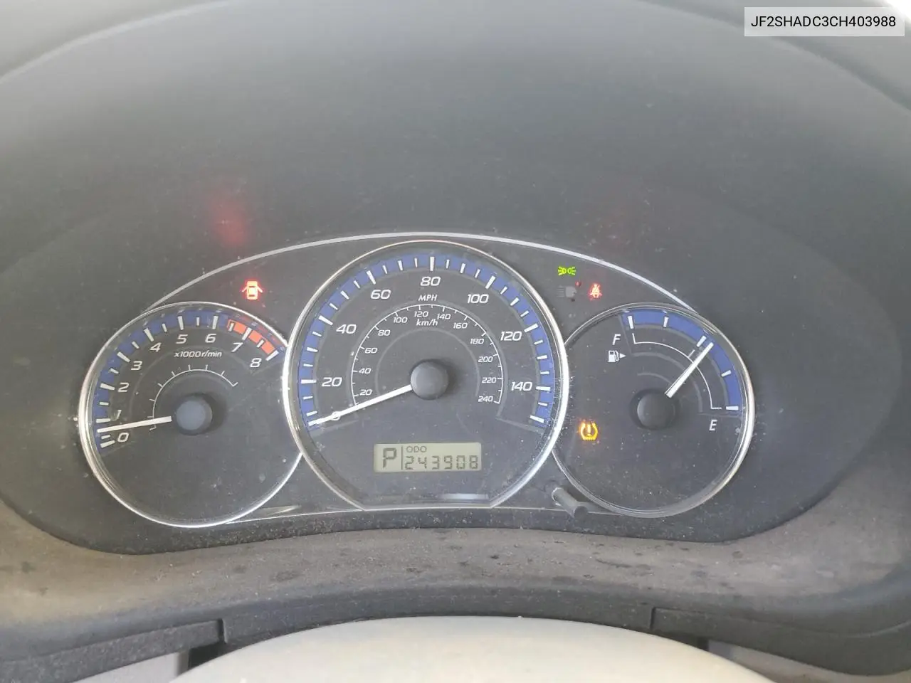 JF2SHADC3CH403988 2012 Subaru Forester 2.5X Premium