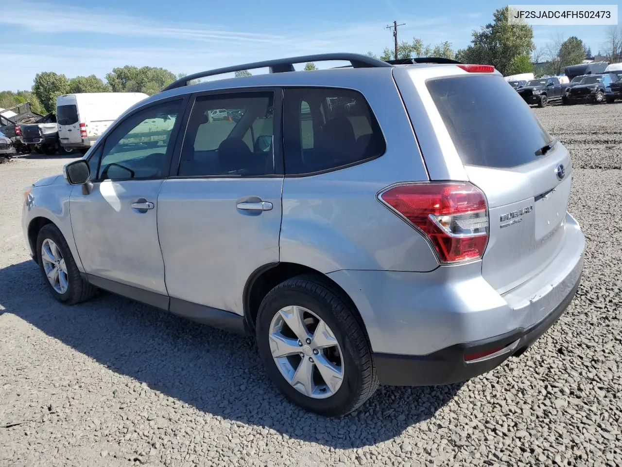 2015 Subaru Forester 2.5I Premium VIN: JF2SJADC4FH502473 Lot: 55137804