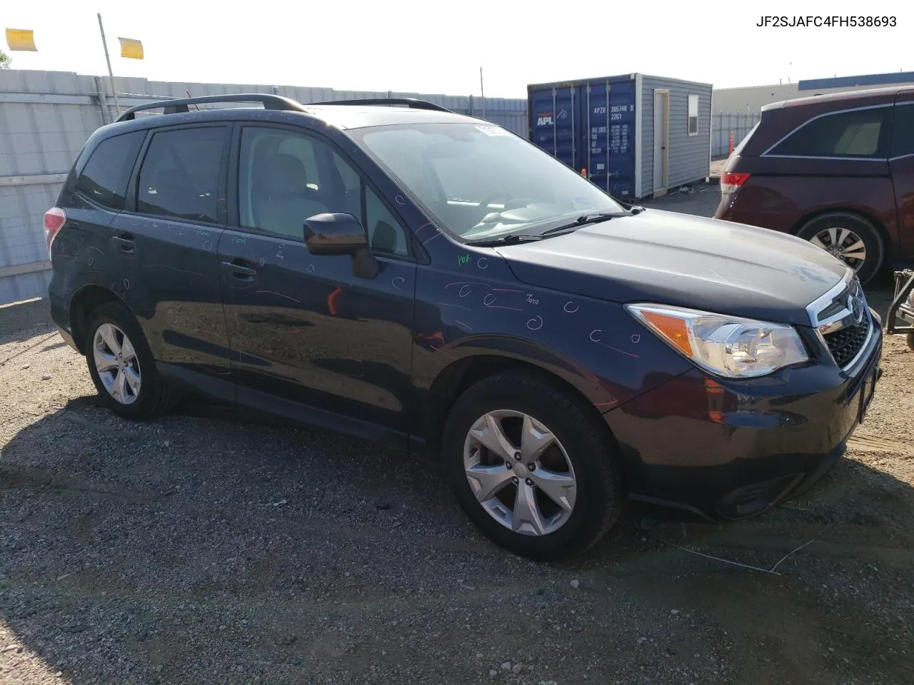 2015 Subaru Forester 2.5I Premium VIN: JF2SJAFC4FH538693 Lot: 71015724