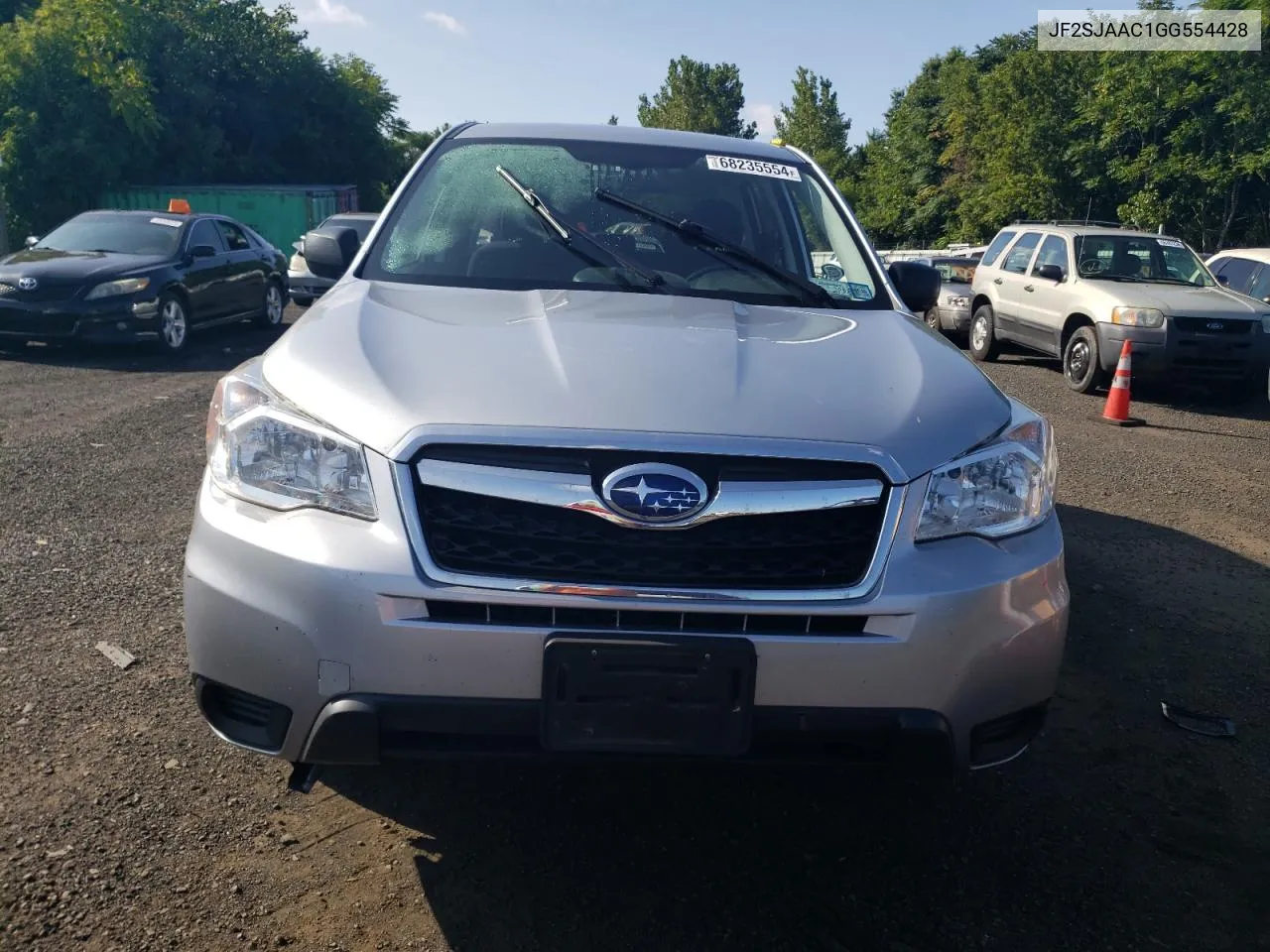 2016 Subaru Forester 2.5I VIN: JF2SJAAC1GG554428 Lot: 68235554