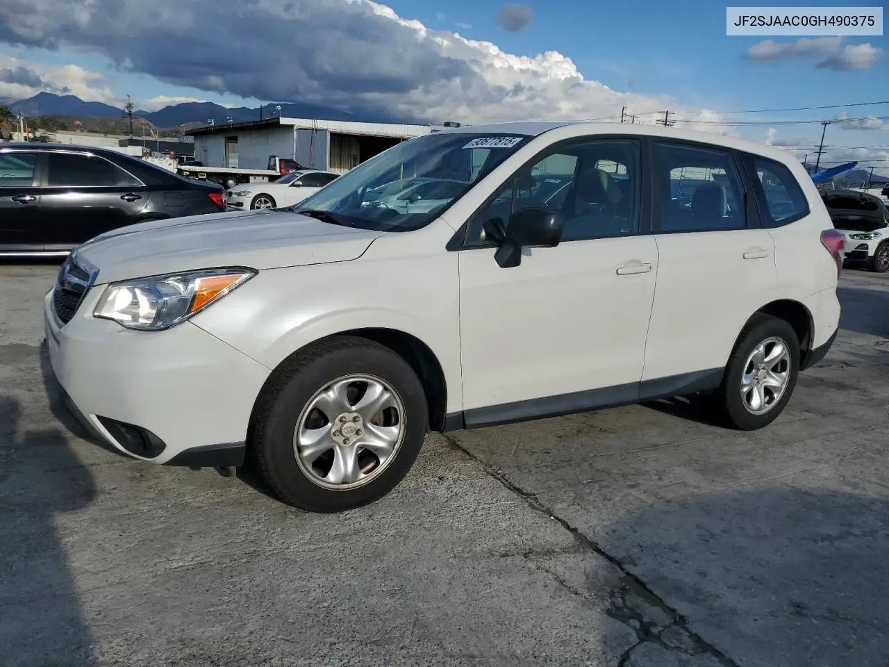 JF2SJAAC0GH490375 2016 Subaru Forester 2.5I