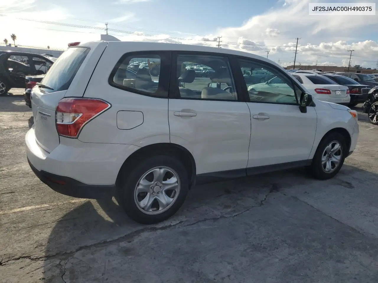 JF2SJAAC0GH490375 2016 Subaru Forester 2.5I
