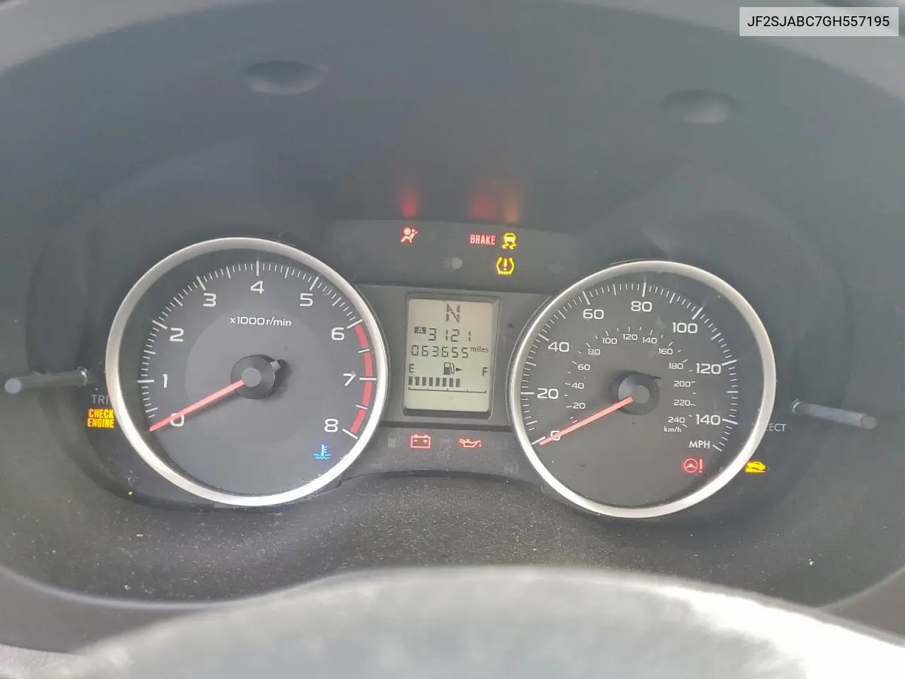 JF2SJABC7GH557195 2016 Subaru Forester 2.5I