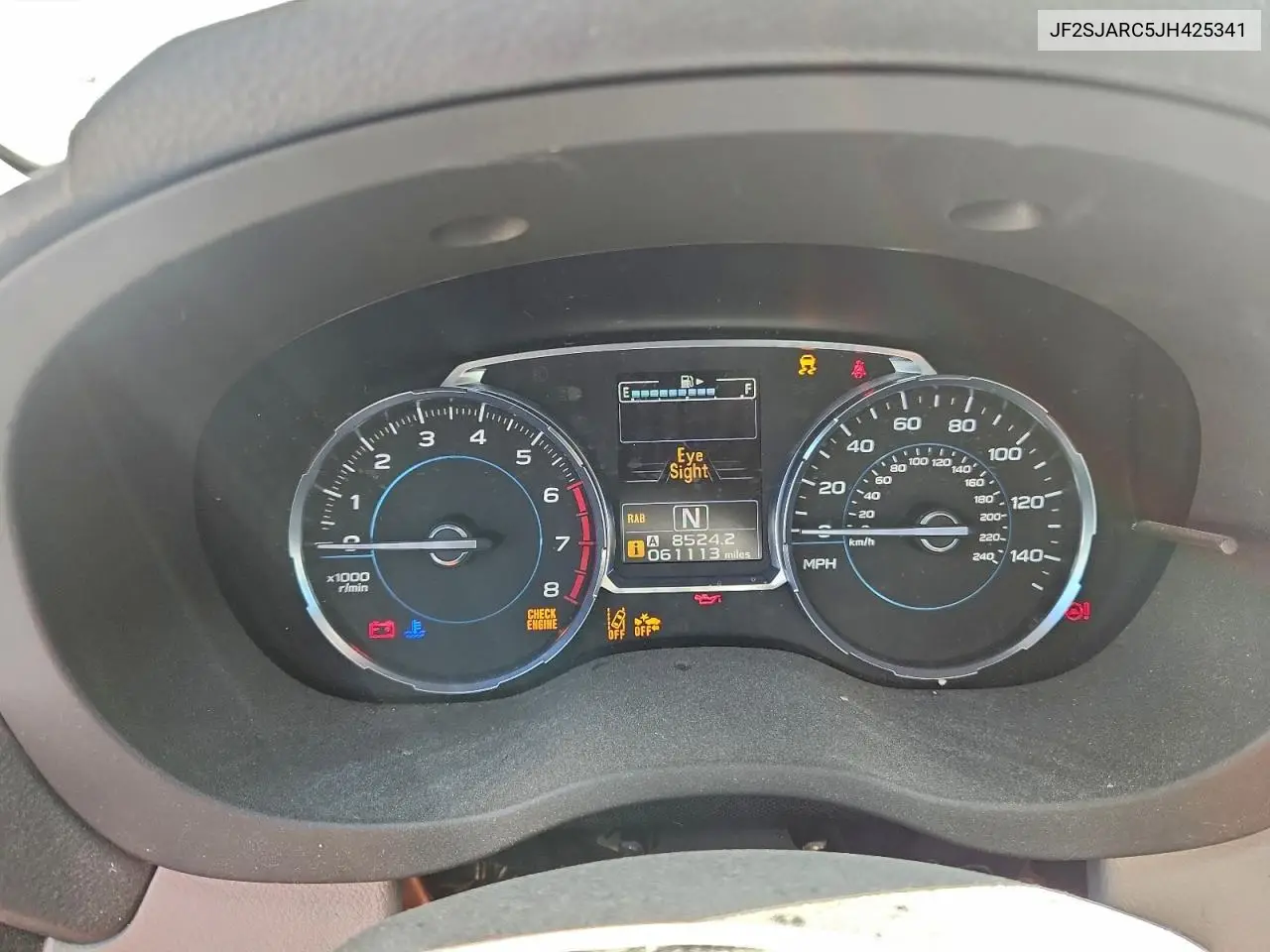 JF2SJARC5JH425341 2018 Subaru Forester 2.5I Limited