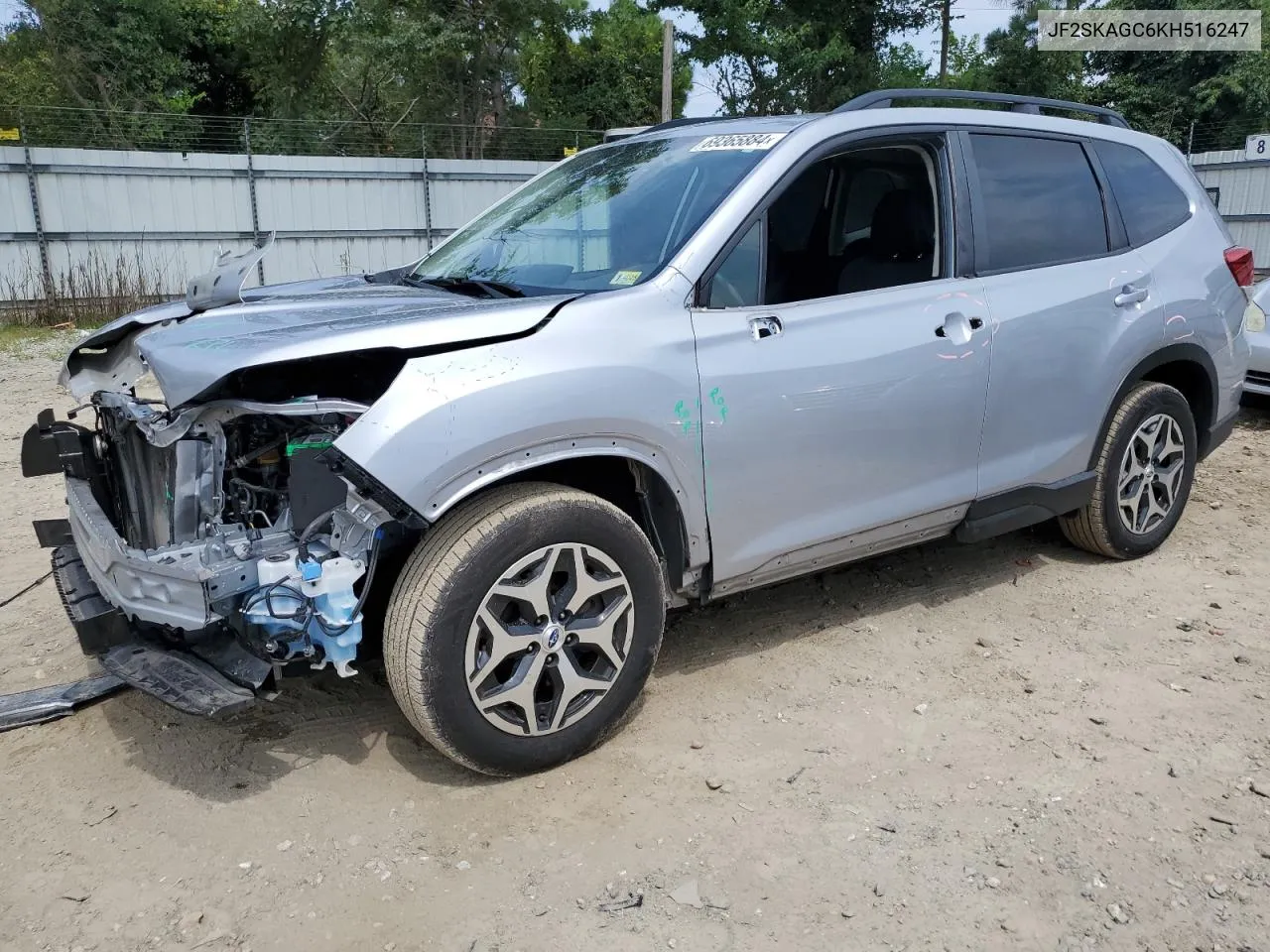 2019 Subaru Forester Premium VIN: JF2SKAGC6KH516247 Lot: 69365884