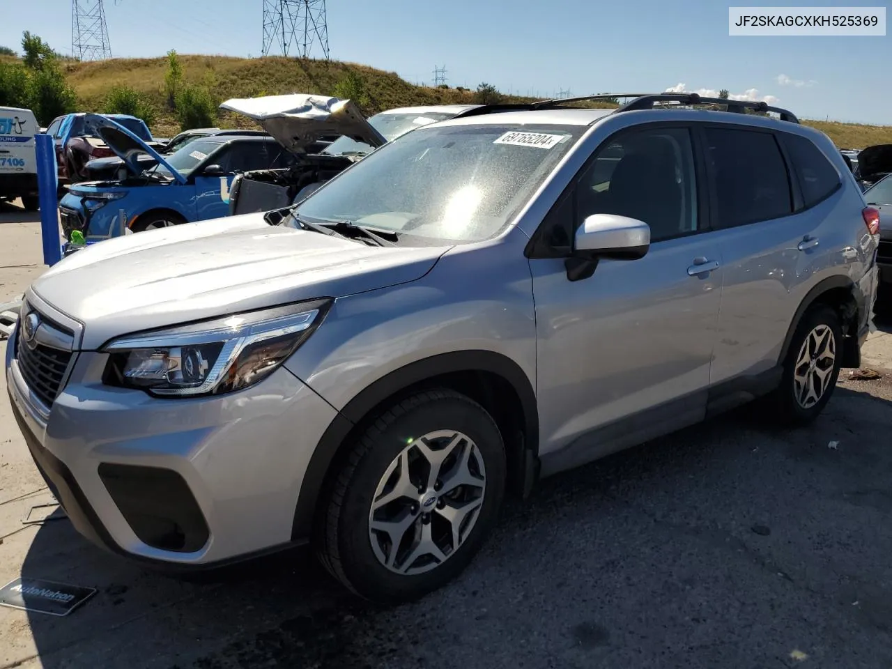 2019 Subaru Forester Premium VIN: JF2SKAGCXKH525369 Lot: 69765204